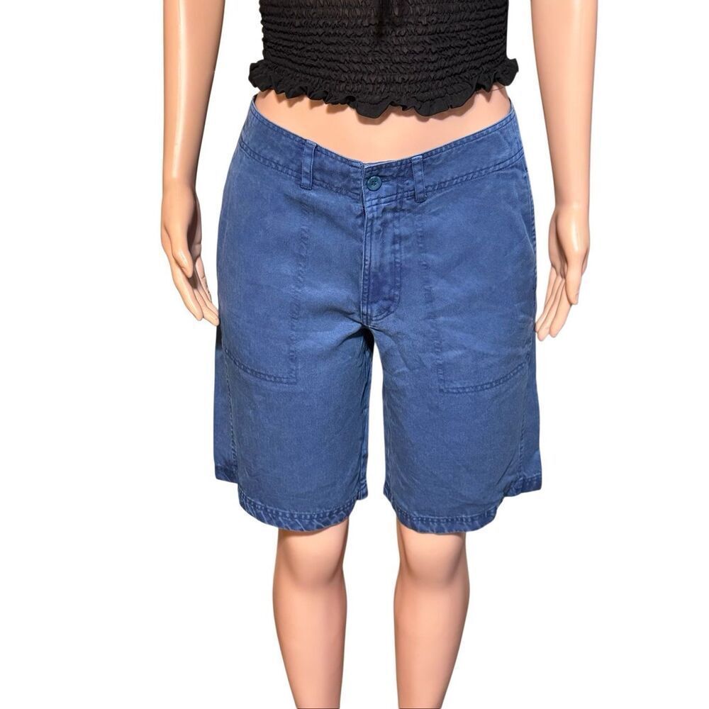 Pulp women's mid-rise blue summer utility Tencel Shorts size 8/M